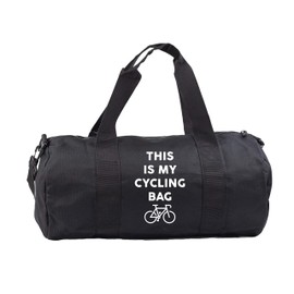 Hippowarehouse This is my cycling bag Gymwear Gym Duffle Cylinder Uniform Kit Bag 50 x 25 x 25cm 20 litres