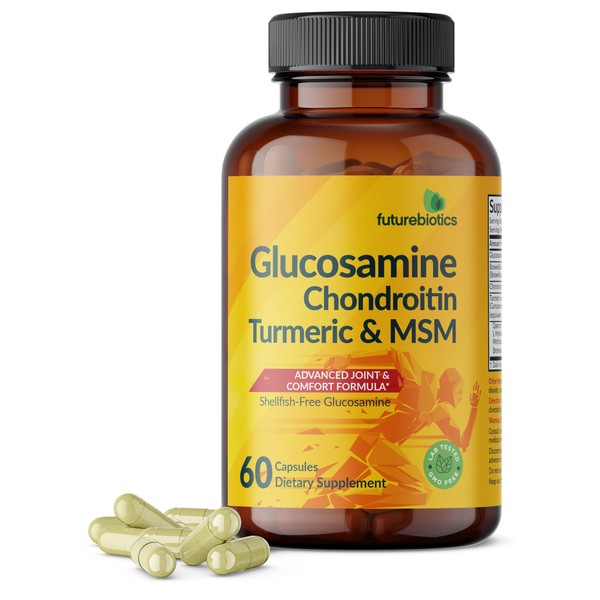 Futurebiotics Glucosamine Chondroitin Turmeric & MSM Advanced Joint Formula, Supports