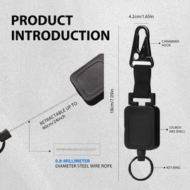 2-Pack Retractable CB Microphone Holder with Mounting Kit – Adjustable Gear Keeper Mic Hook Stand with Tether – Heavy-Duty Microphone Retractor for Truck, RV, Off-Road Vehicles (Black)