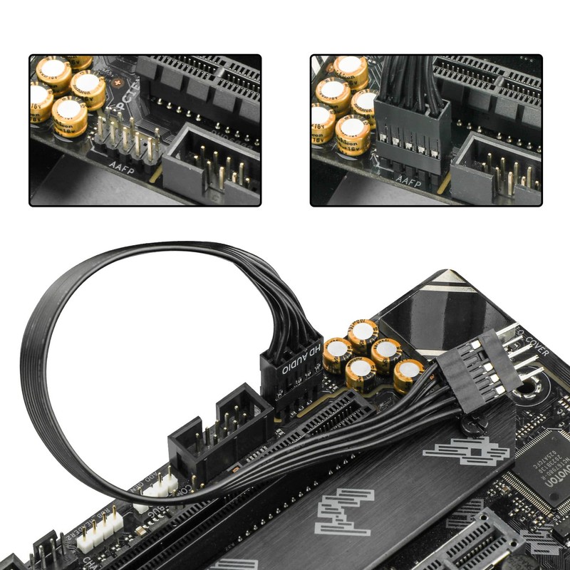 9 Pin Motherboard Front Audio Extension Cable 20cm(7.9in) Male to