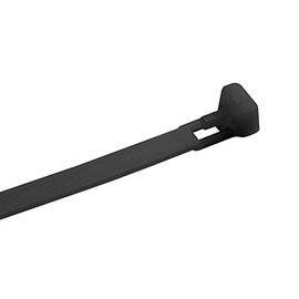 Meister Cable Binder 200 mm, 25 Pieces, Black, Relockable, black, 7452450