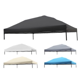 8x8 Canopy Replacement Top, Replacement Canopy Top for 8x8 Pop Up Canopy Tent (Canopy Top Cover Only) Black