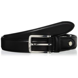 Mackintosh Philosophy Men's Belt, Made in Japan, Business Belt, Logo Metal, Black