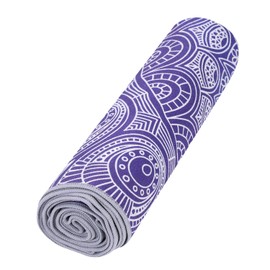 Printed Yoga Mat Towel Non Slip Travel Yoga Fitness Mat Pad Cover Foldable Lightweight Sweat Absorbent Workout Mat for Pilates Yoga Thick Yoga Mat Cover Pad for Home Gym Studio with Free Carrying Bag