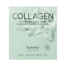 Karuna Skin - Hojas de máscara facial de colágeno, máscara facial de hidrogel de 2 piezas, antiedad, hidratante, rejuvenecedora e hidratante para el
