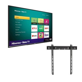 Hisense 40-Inch Class 2K FHD LED LCD Smart TV Motion Rate 120 Gaming Mode Compatible with Alexa & Google Assistant (No Stands) + Free Wall Mount 40H4030F1 (Renewed)