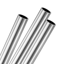 M METERXITY 3-Pack 300mm 304 Stainless Steel Tube, 10mm OD 1mm Wall Thickness Seamless Stainless Steel Tubing for Construction/Machining/DIY Crafting, Metal Straight Pipe [0.39x0.04x11.8IN]