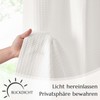 TOPICK Opaque Net Curtains Kitchen White Bistro Curtain with Drawstring