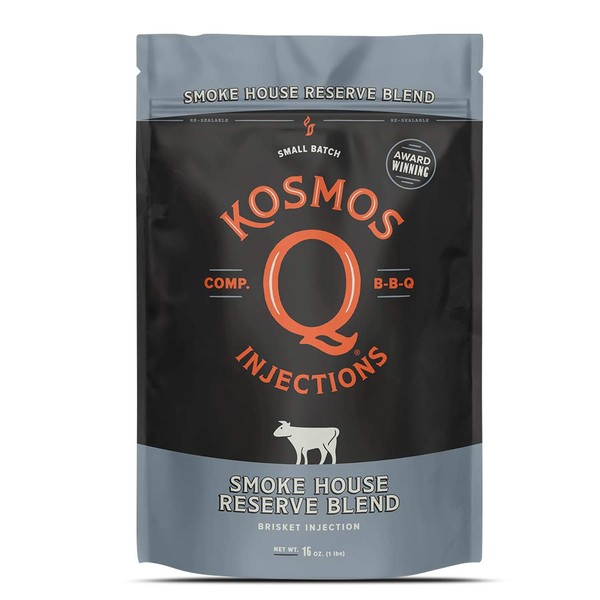 Kosmos Q Smoke House Reserve Blend Barbecue Brisket Injection | Seasoning & Marinade | Smoky Mesquite Flavor | Just Add Water or Broth