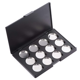 Allwon Empty Magnetic Eyeshadow Makeup Palette with 12 Pieces 26mm Round Metal Pans