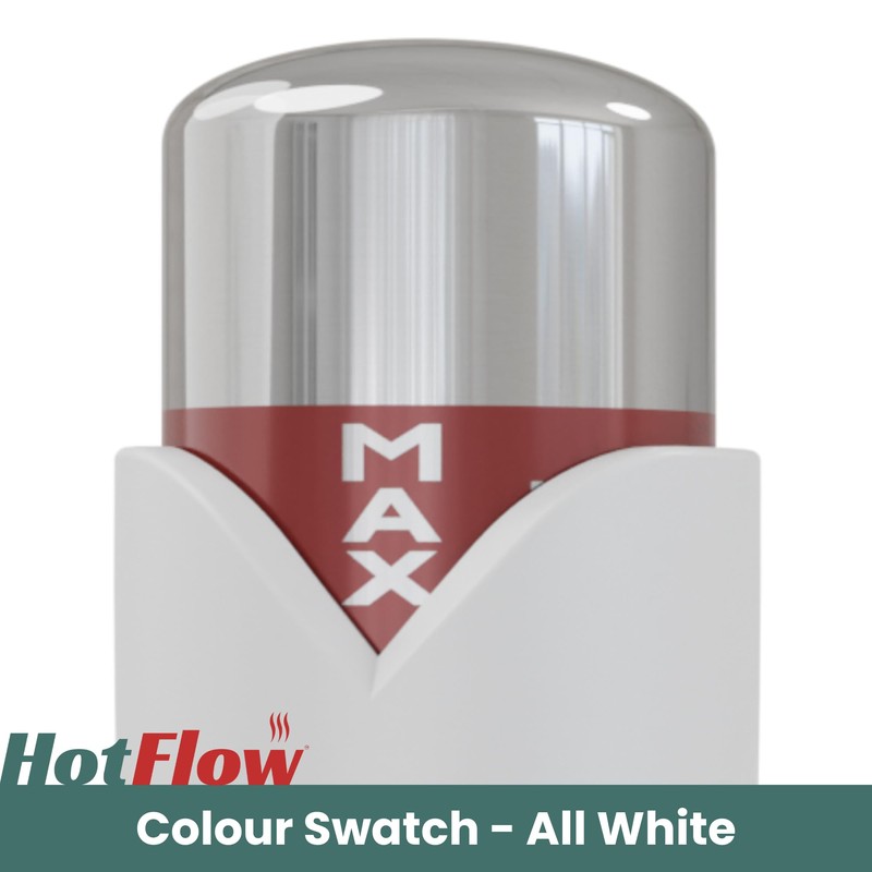 Hot Flow White Marella 3 Modern Thermostatic Radiator Valve Straight