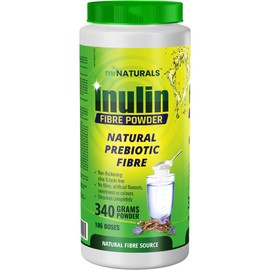 Pure Inulin Fiber Powder Natural Prebiotic Fibre Supplement, Clear and Taste Free, Increases good bacteria, Made from Chicory Root - 106 DOSES - 340 grams - by miNATURALS