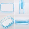 Bolsas de cosméticos transparentes azules (Paquete de 20) - Prácticas