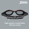 Zoggs Predator Flex Polarized Ultra Smaller Swimming Goggles, Red/Black/Copper Polarized