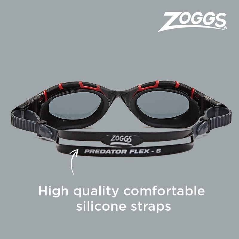 Zoggs Predator Flex Polarized Ultra Smaller Swimming Goggles, Red/Black/Copper Polarized
