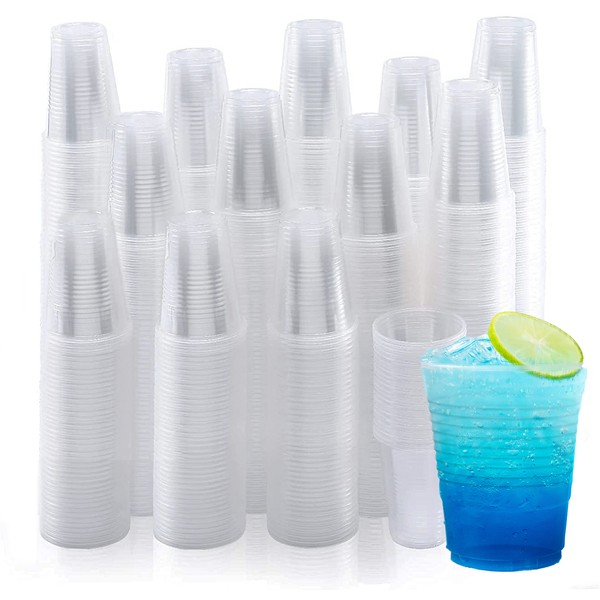 Pruvade 1000 Pack 9 oz Disposable Plastic Cups, Non-Slip and