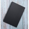 SOWAKA 2 Pcs Black Cover Wirebound Notebooks Blank Small Unlined