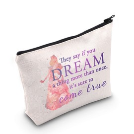 TSOTMO Fairy Tale Makeup Bag Movie Merchandise Gift Beauty Princess Zipper Pouch Gift for Princess Fans (once Dream)