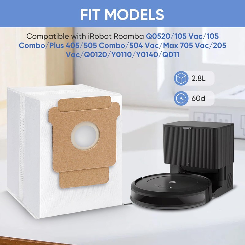 LBLVBNEWD Q0520 Bolsas de polvo de repuesto para aspiradora iRobot