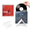 AZKEEGREY Pack of 2 triangular record stands, acrylic, transparent magazine