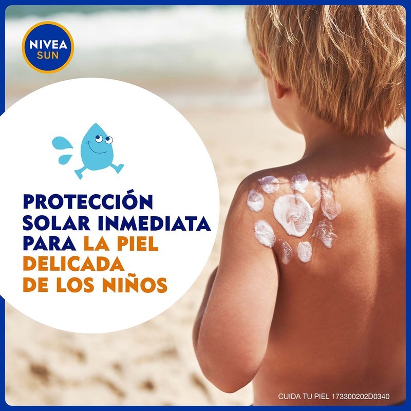 Protector Solar Fps50 Nivea Sun P&s Piel Sensible 200ml