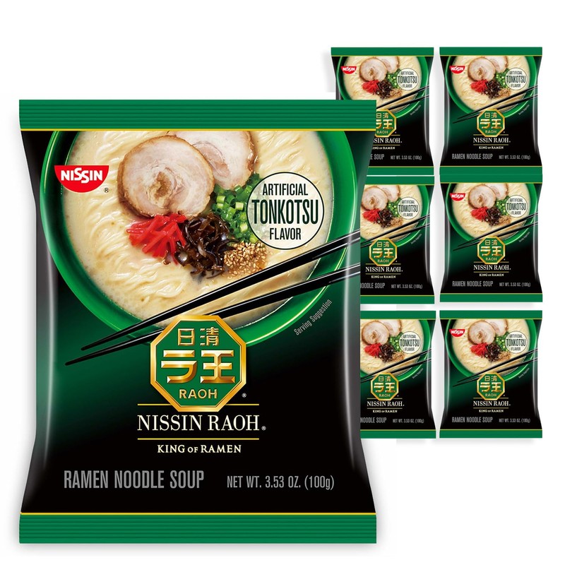 Nissin RAOH Ramen Noodle Soup, Tonkotsu, 3.53 Ounce (Pack of