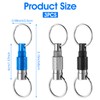 ValueBargain Quick Release Keyring, 3 Pcs Quick Disconnect Keychain, Detachable