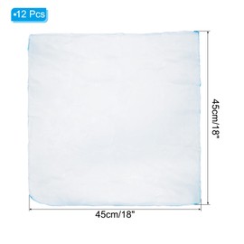 PATIKIL Dance Scarves, 12 Pcs Square Juggling Scarves 18 by 18 Inches for Play Magic Music Activity Juggling Dressing, Light Blue