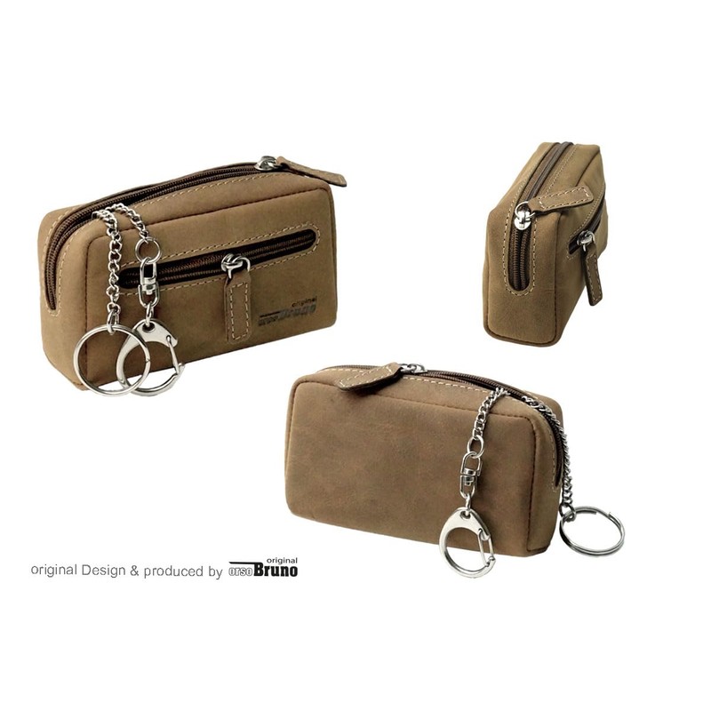 343 Key Pouch, Vintage Natural Brown