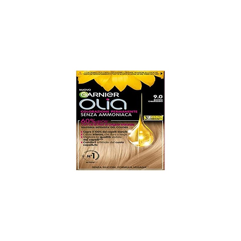 Garnier Olia Permanent Hair Dye, No Ammonia, with Flower Oils