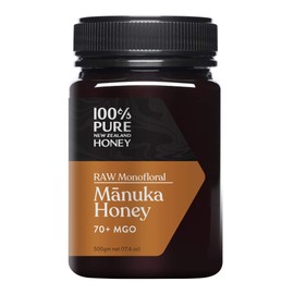 100% Pure New Zealand Honey - MGO 70+ Monofloral Mānuka Honey, 100% Pure New Zealand Raw Mānuka, 17.6 Ounce (500g) (Pack of 1)