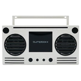 Bumpboxx MicroBoom Wearable Necklace Bluetooth Speaker Boombox | Bluetooth Portable Speaker | Includes 24” Chain & Rechargeable LI-ION Battery | Add Music to The Latest Fashion Trend | ICY White