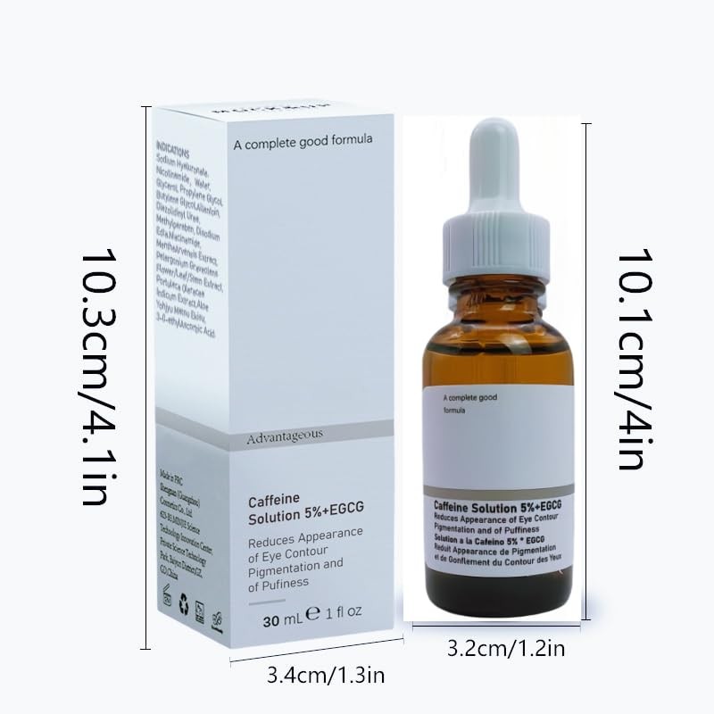 New Caffeine Solution 5%+ EGCG, Facial Caffeine Eye Serum, Moisturizing