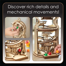 MindWare MindWare Gearjits: Gumball Machine Marble Coaster – Wooden 3D Building Puzzle for Teens & Adults – DIY STEM Building Toys for Kids – Fun for Adults Too – Ages 12 and Up