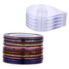 Mikinona 120pcs Nail Art Silver Thread Stickers Nail Art Strips