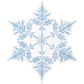 devembr Snowboard Stomp Pad, 3D Clear Snowflake Snowboarding Stomp Pads, PVC Material, 5.11" x 5.9", Blue