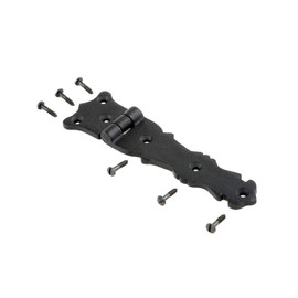 Door Hinges Black Wrought Iron Fleur De Lis Strap Hinge 5 1/2''