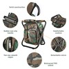 Kikerike Folding Stool Backpack Insulated Cooler Bag, Collapsible Camping Hunting