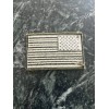 Subdued American Flag Iron On Patch 3.5” Green Trim USA