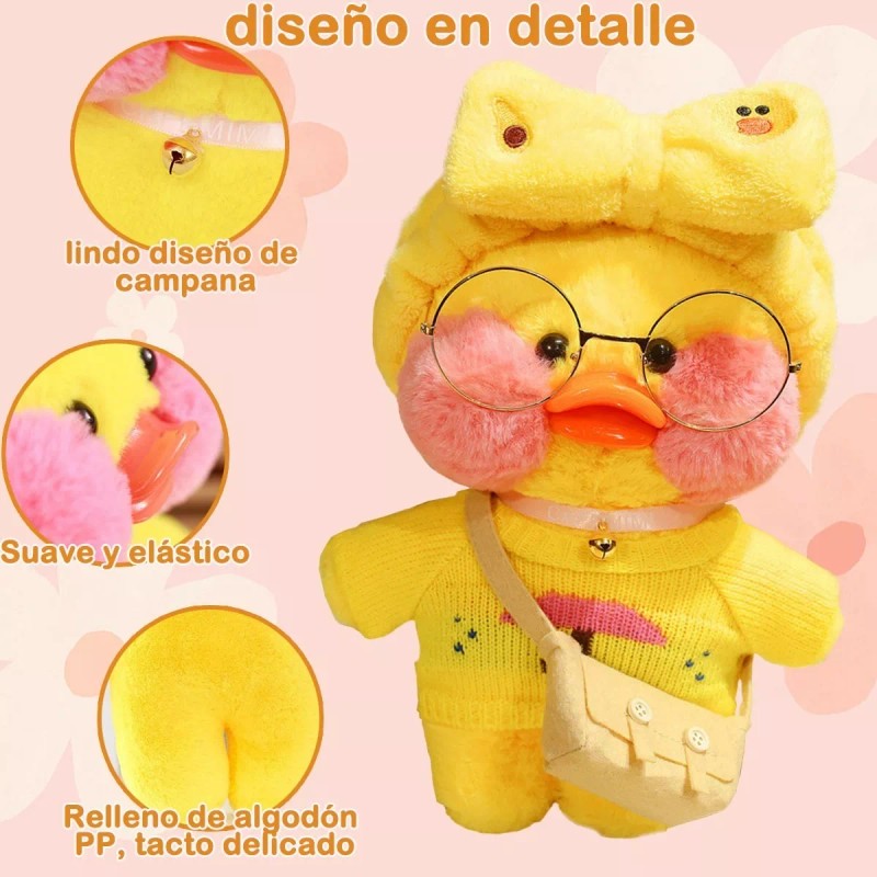 Wskik Patito De Peluche Juguete Con Complementos De Vestir 30cm