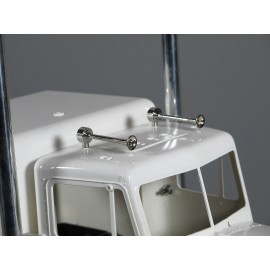 Tamiya Pair Chrome Brass Air Roof Horns Tamiya R/C 1/14 King Grand Hauler Globeliner