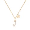 MJartoria Dainty Initial Necklace Butterfly Pendant Necklace, 14K Gold Plated