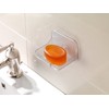 Addis 517872 Invisifix Bathroom Soap Dish holder, Translucent, 9.5 x