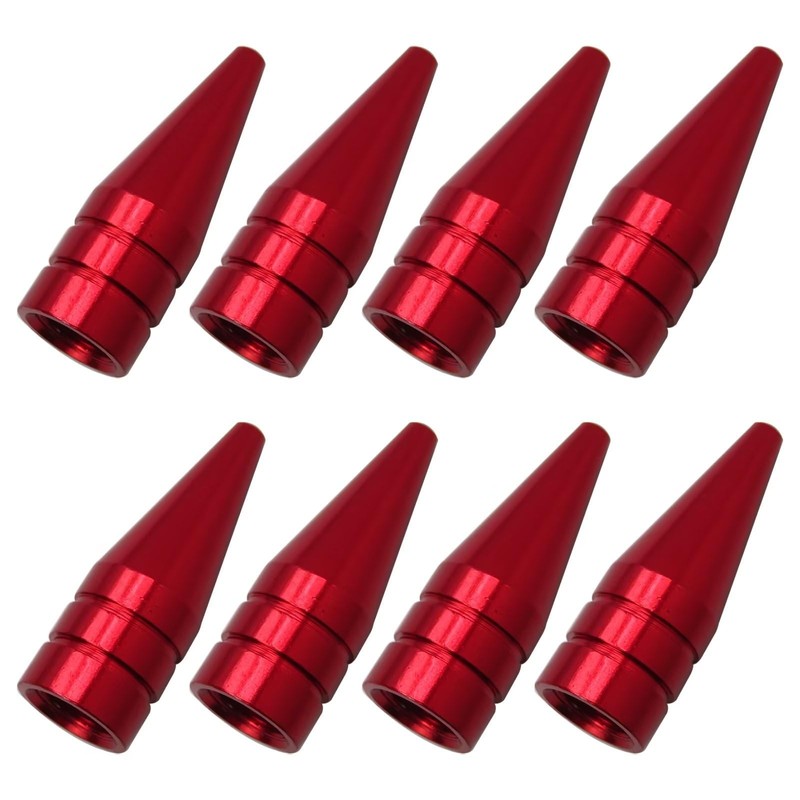 8 Purple Long Spiked Valve Stem Caps Mental Thread Kit/Set