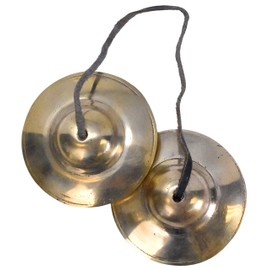 Mudra Crafts Tibetan Tingsha Bells Yoga Chimes - Tingsha Cymbals Tibetan Chimes Tibetan Meditation Bells for Meditation - Large Finger Cymbals Tibetan Bells Chime
