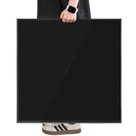 KEVJES King Size Acrylic Tray with Embedded Handle,No Need to Assemble-for Bed,Ottoman,Coffee Table, Breakfast, Tea, Food, Butler - Decorative Tray (24x24 Inch, Black)