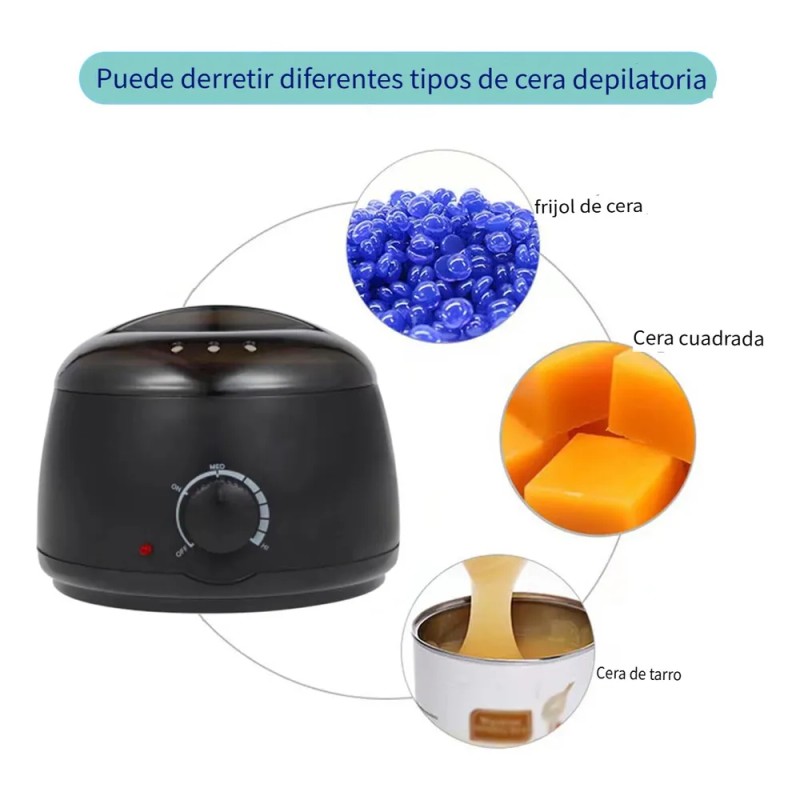 400g Cera Española En Perlas Depilación + Fundidor De Cera