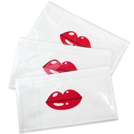 Non-woven Mask Urulu Lip Pattern Cute Mask Individual Packaging (3 Pieces)