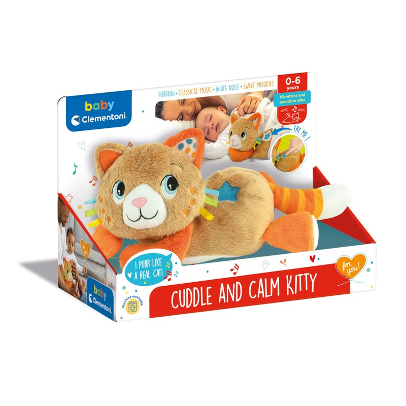 Clementoni 17771 Soft Plush Kitty Calming Bed Time Interactive Cat