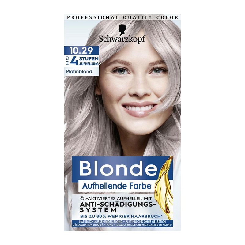 3 x Schwarzkopf Brightening Colour 10.29 Platinum Blonde 142.5 ml
